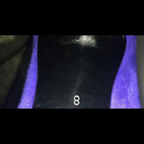 Susan Bennis Shoes Purple Black 8B fit 7B Original Owner - Picture 7 of 9